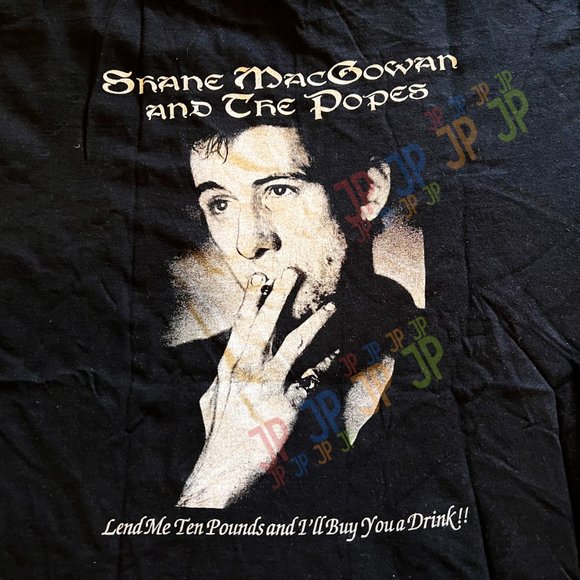 SHane MacGowan and The Popes - 1999 original vintage tour tee 2 sided The Pogues - Picture 4 of 5